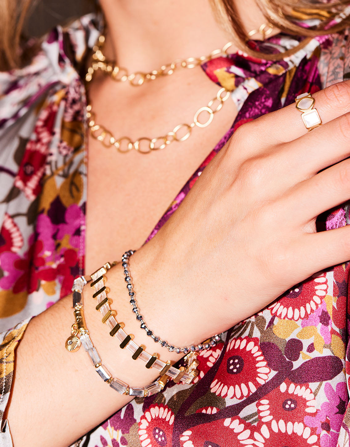 Sparkle Tila Stretch Bracelet Crystal