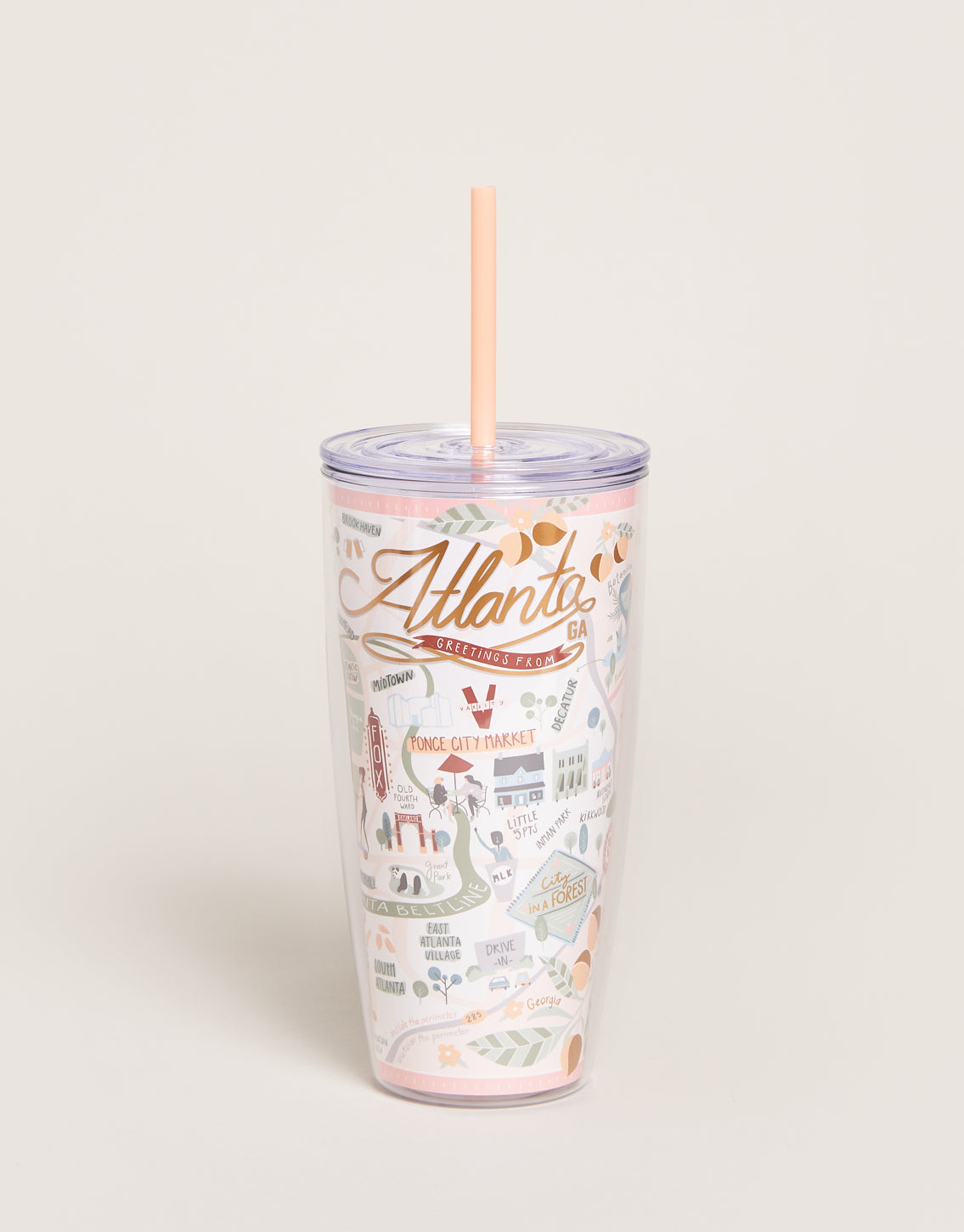 Clear Drink Tumbler 24 Oz. Atlanta