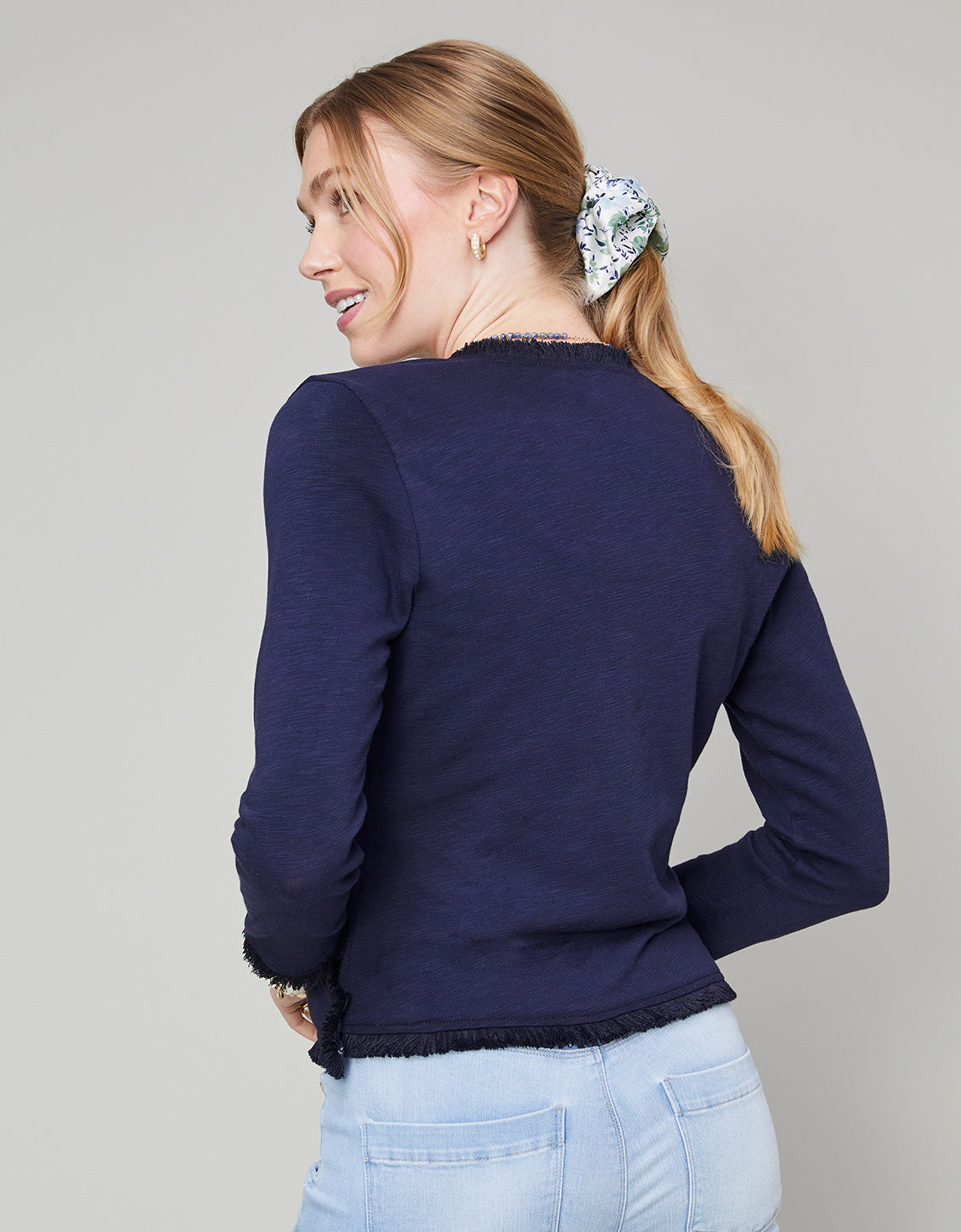 Clara Convertible Cardigan Navy