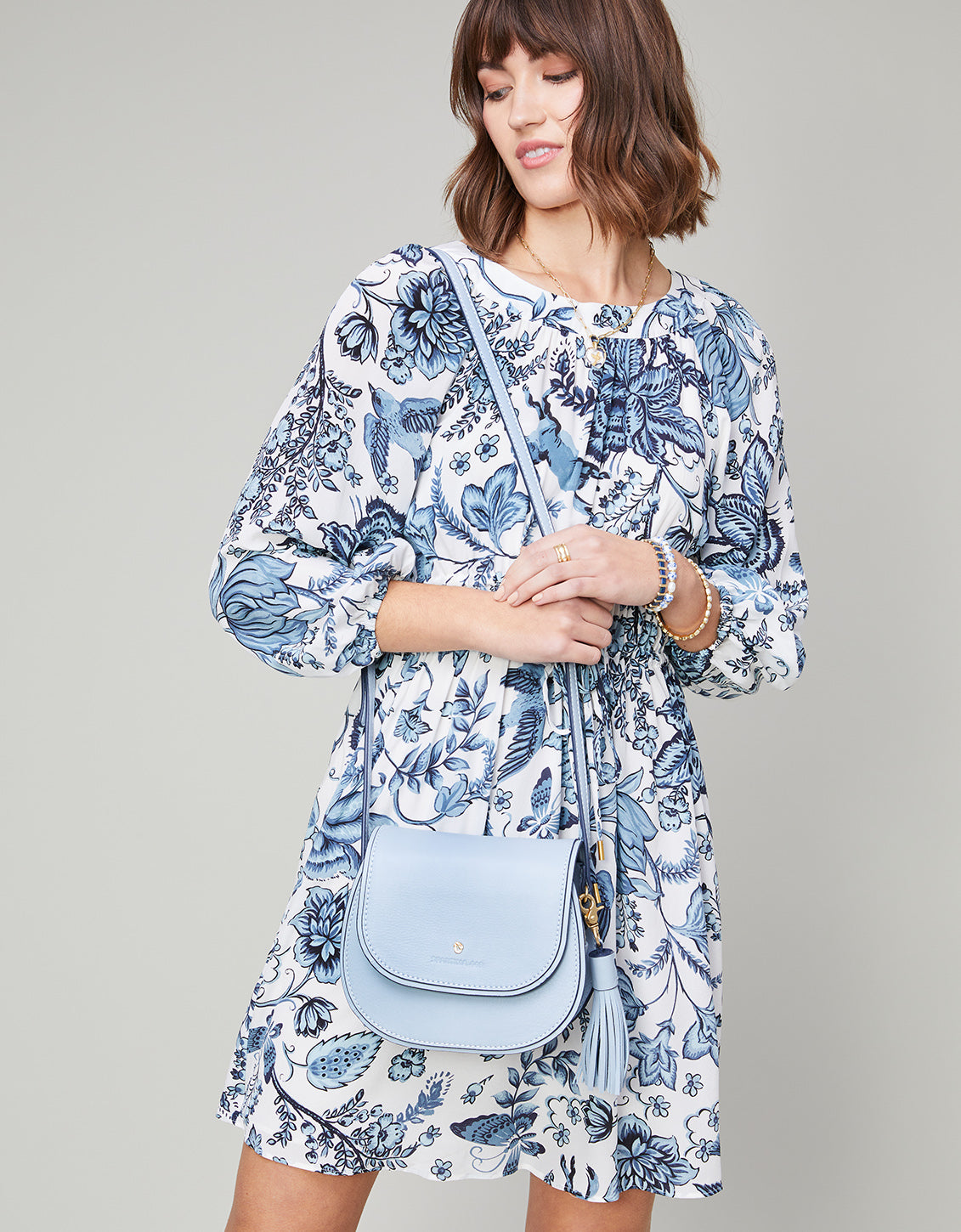 Siren Saddle Crossbody Blue Fog
