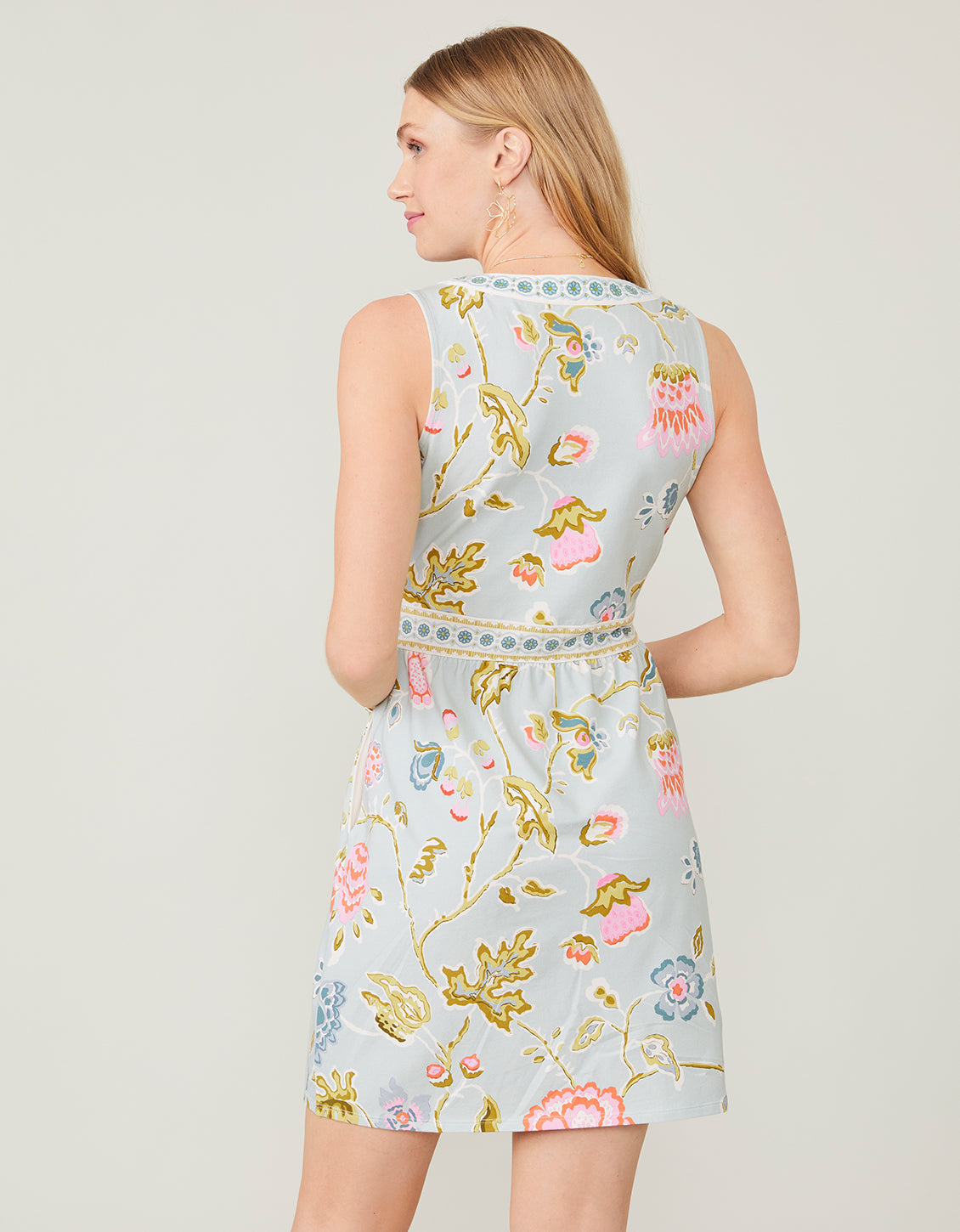 Lexy Jersey Dress Jane Jacobean Blue