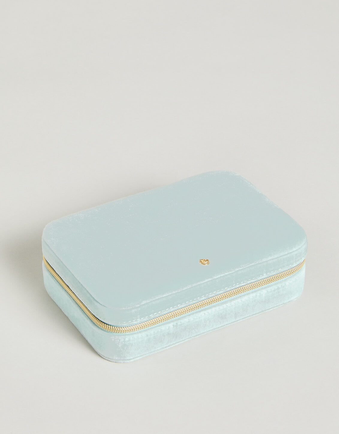 XL Jewelry Travel Case Sea Foam Velvet