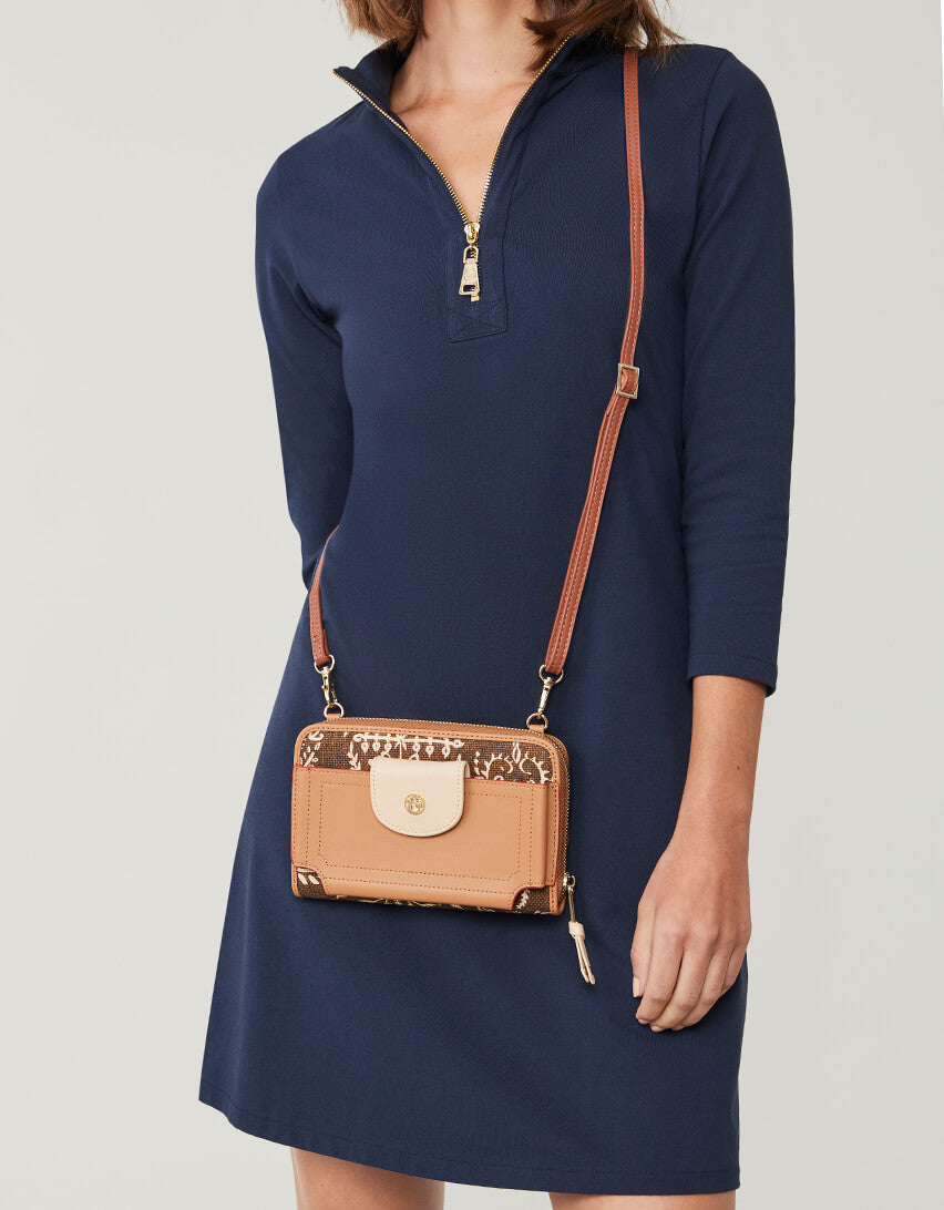 Nora Half-Zip Dress Slate Blue