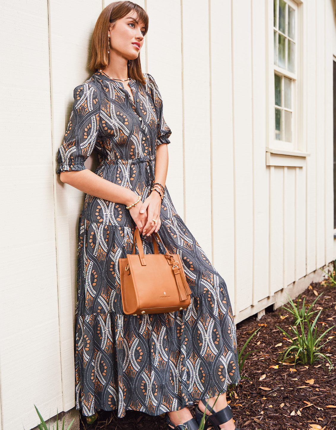 Siren Dune Satchel Saddle Brown