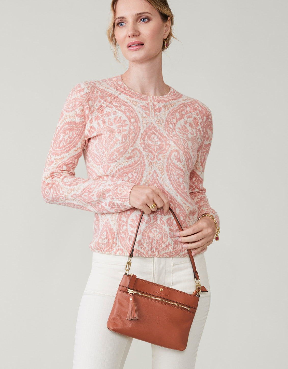 Siren Mya Convertible Crossbody Wristlet Saddle Brown