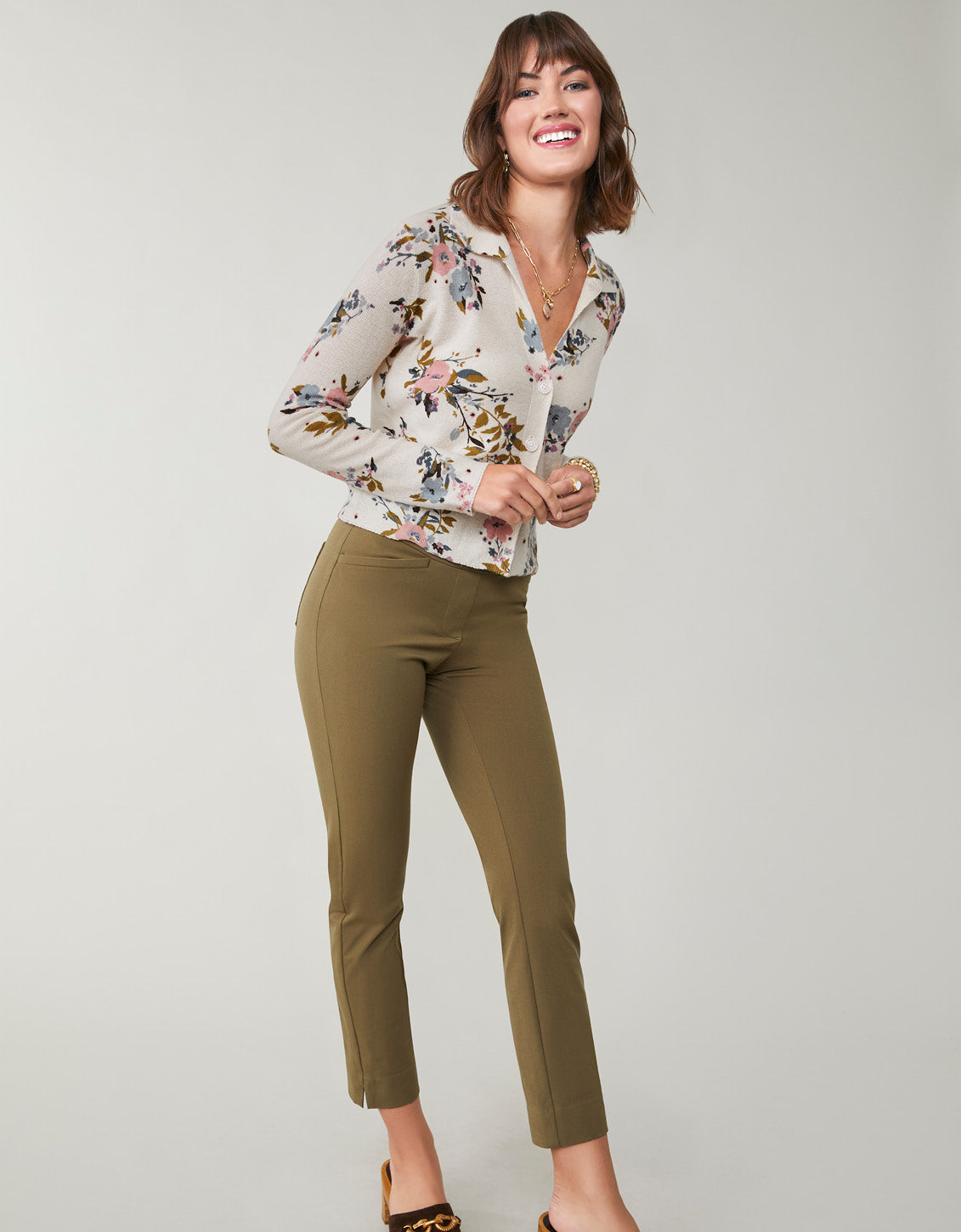 Yvette Cardigan Maritime Forest Wildflowers