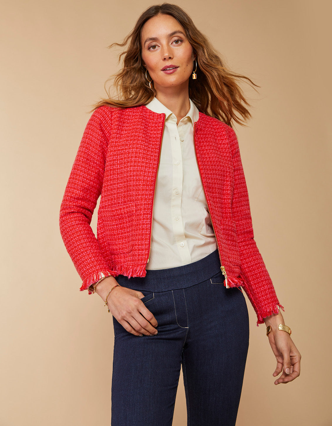 Haigler Tweed Jacket Strawberry Punch