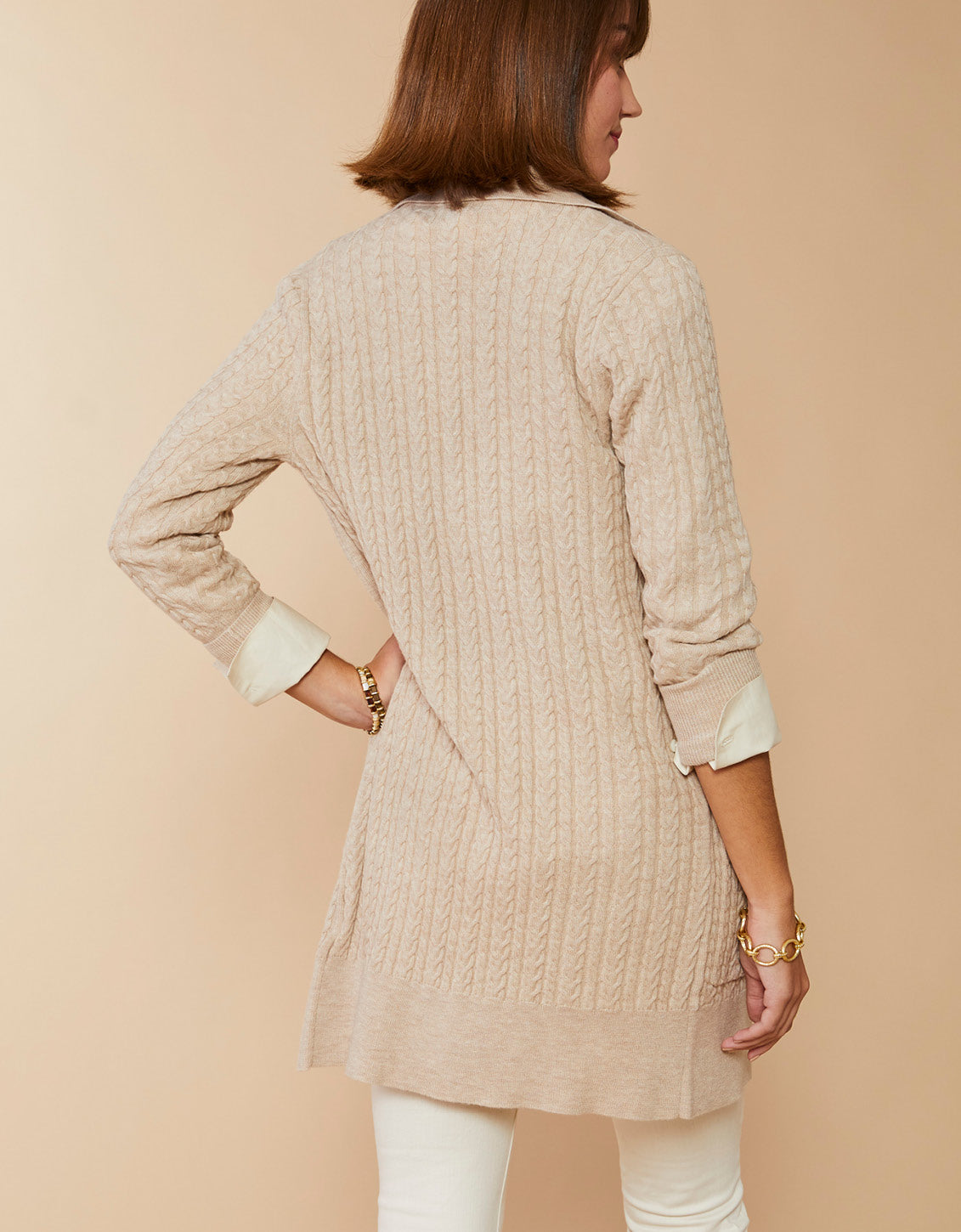 Toni Long Cardigan Oatmeal Heather