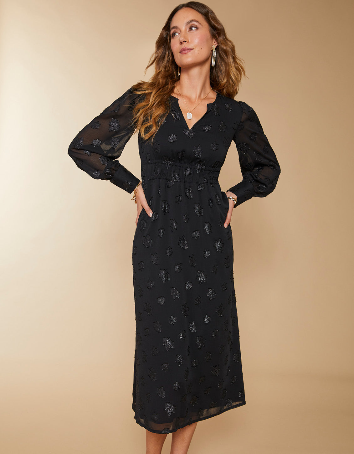 Elisha Midi Dress Black