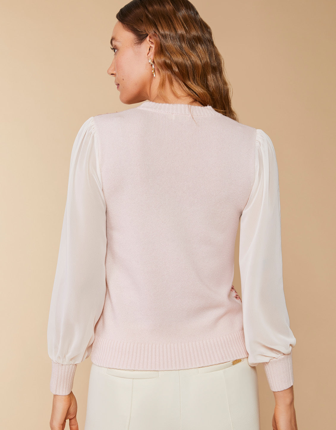 Emelia Sequin Sweater Pearl Blush