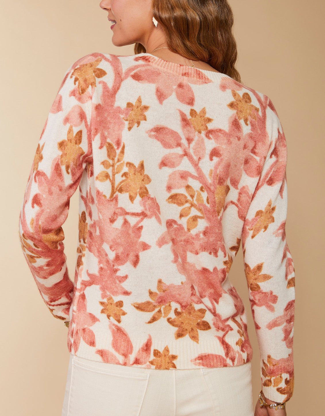 Florence Crewneck Sweater Bascom Floral Pink
