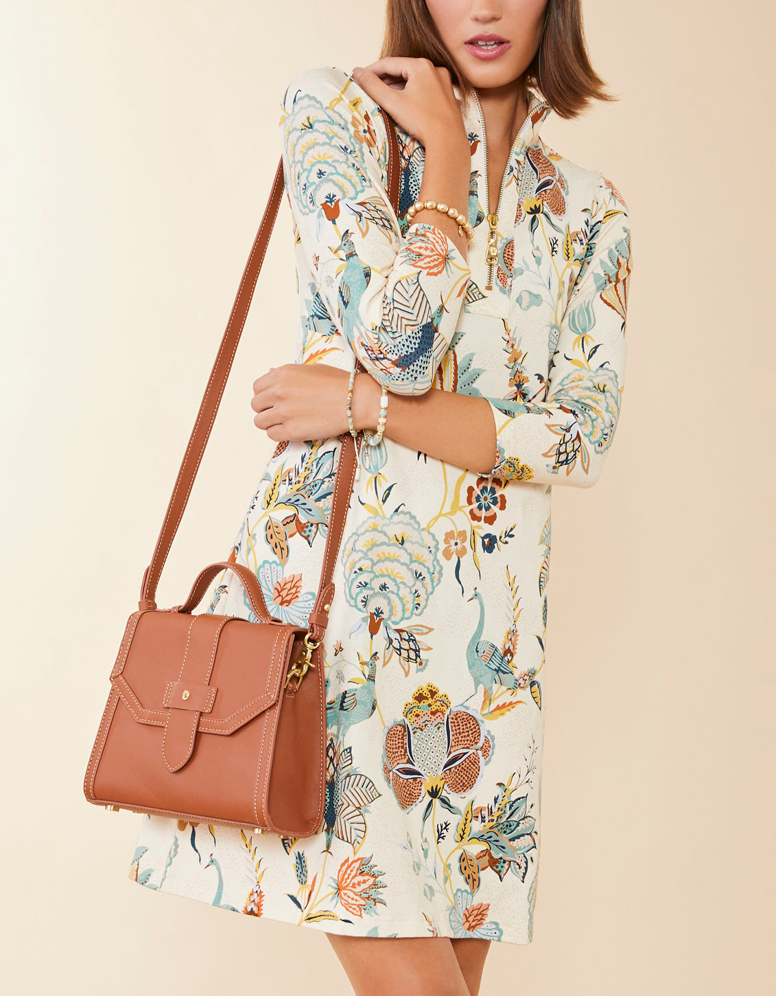 Siren Sara Satchel Crossbody Chestnut