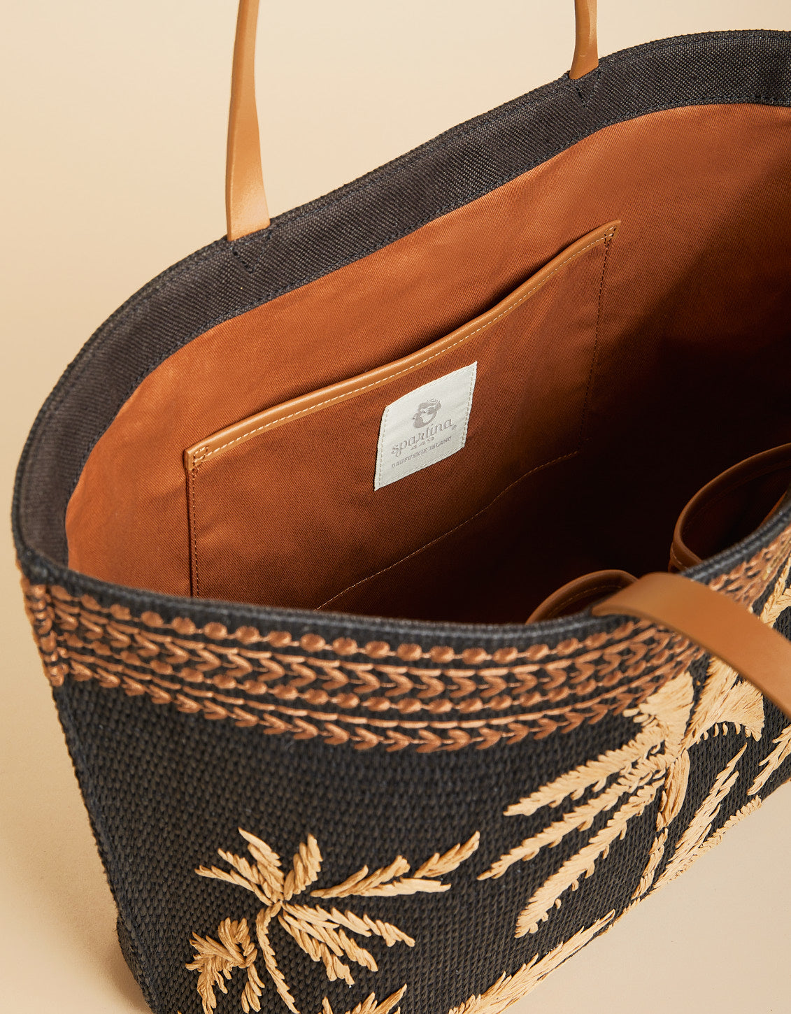 Beach Tote Raffia Palms