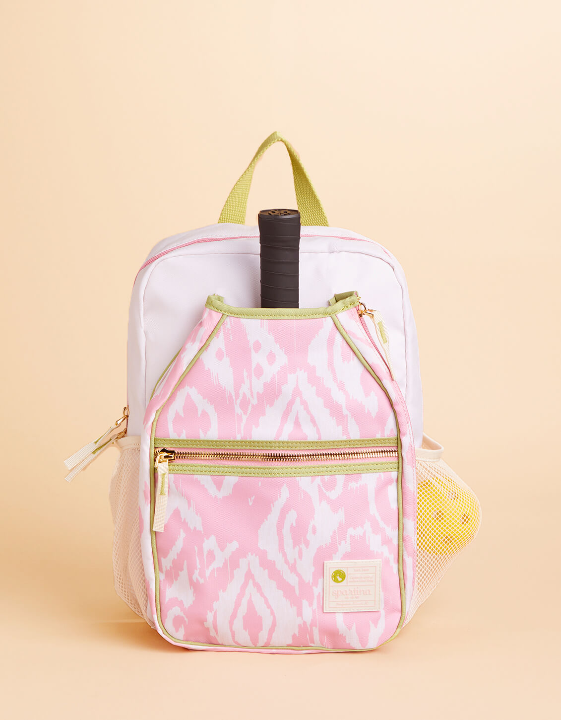 Pickleball Backpack Pink Ikat
