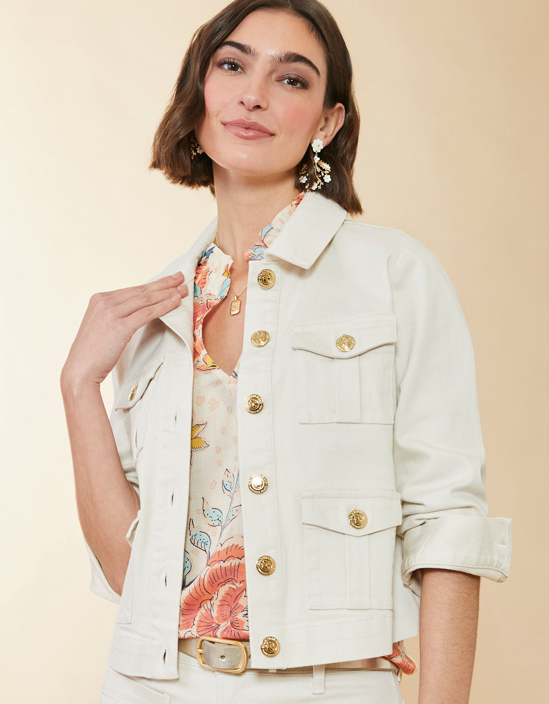 Marlie Twill Jacket Buttercream
