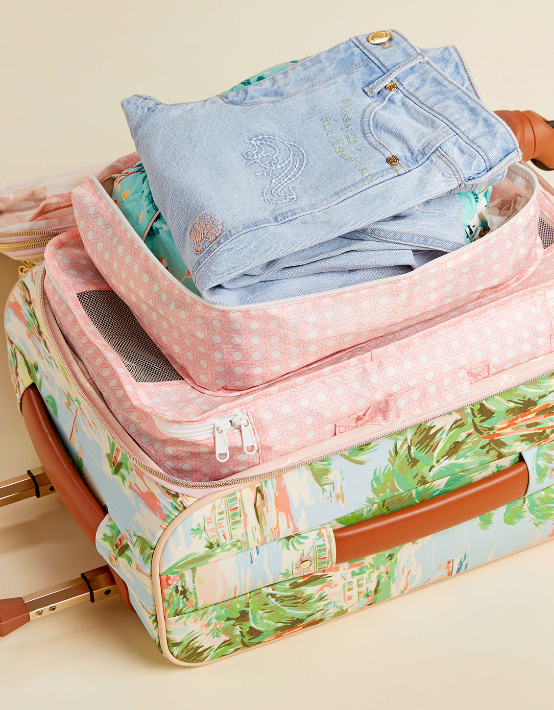 20" Expandable Rolling Suitcase Coastal Dreams