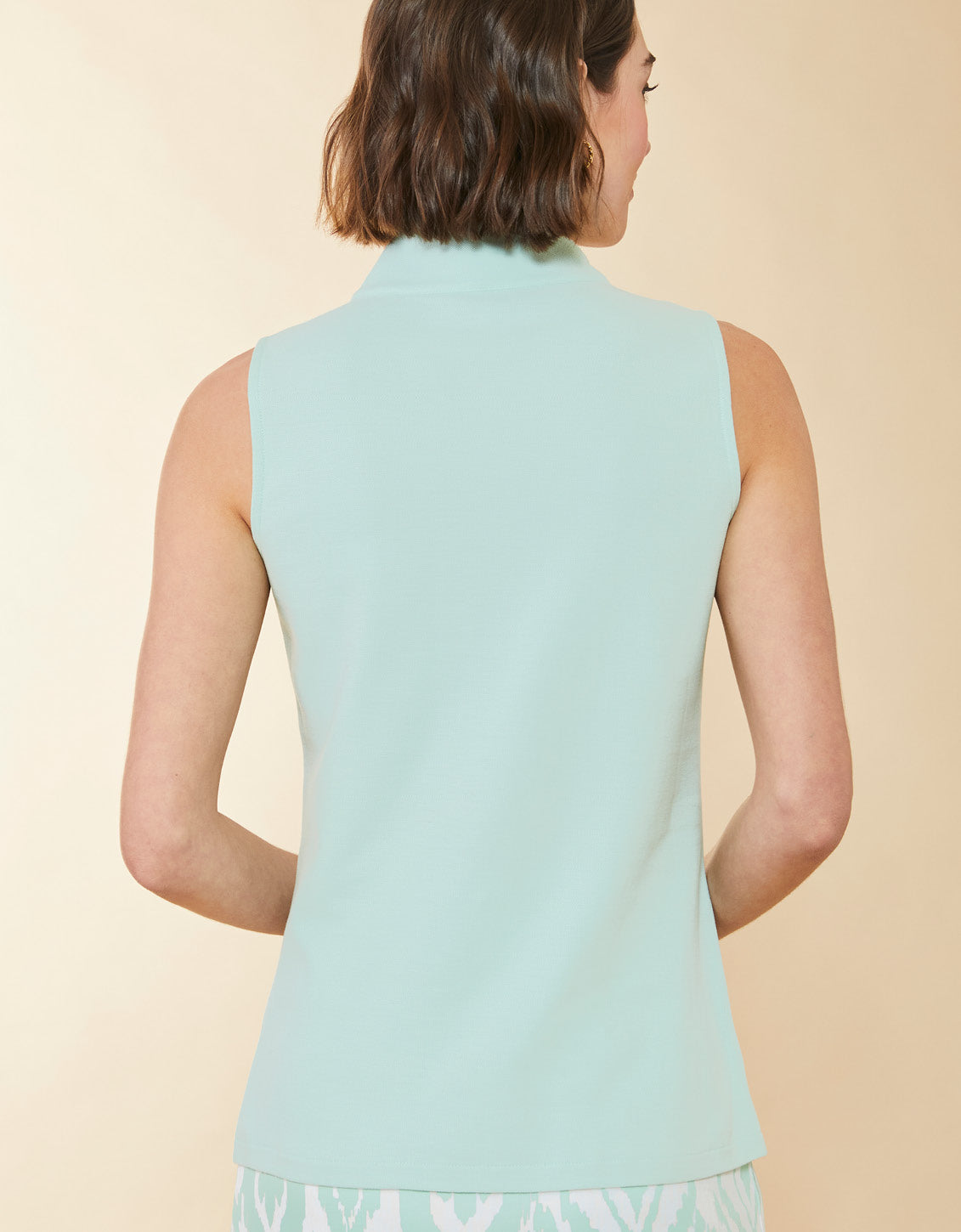 Serena Half-Zip Pique Top Sea Foam Mist