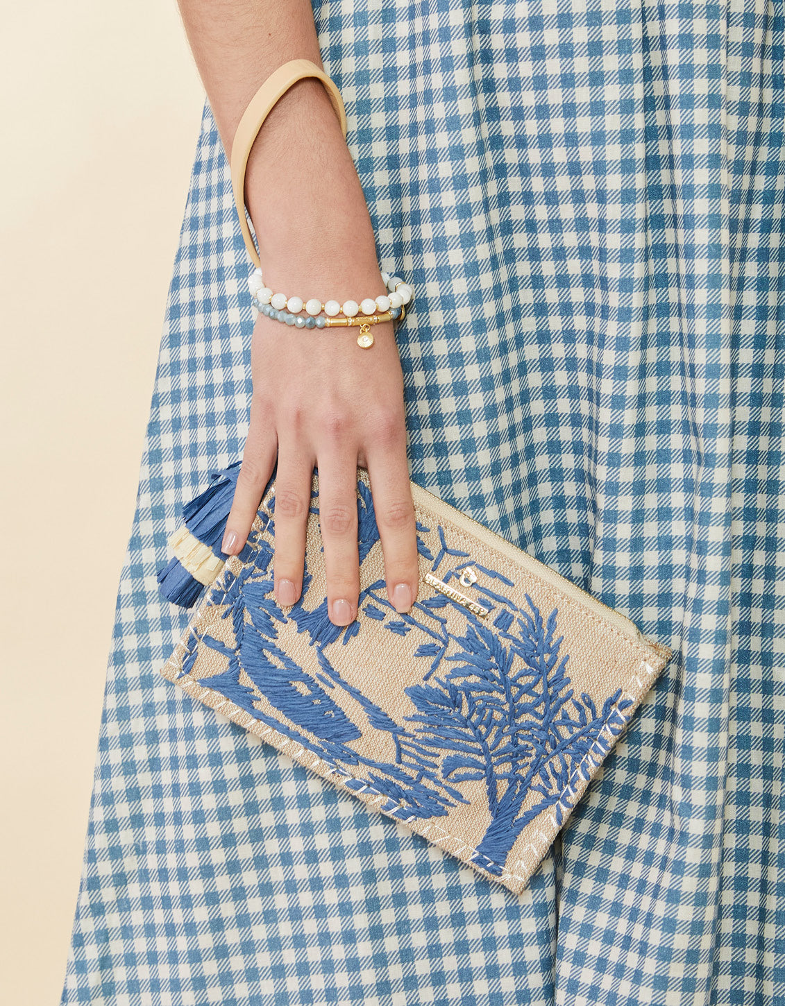 Straw Sophie Wristlet Daise Seascape
