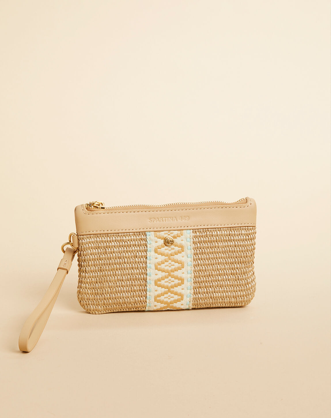 Straw Charlie Wristlet Blue Haze