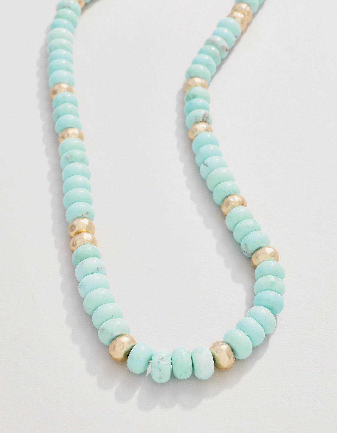 Tommy Stone Necklace 17" Light Turquoise