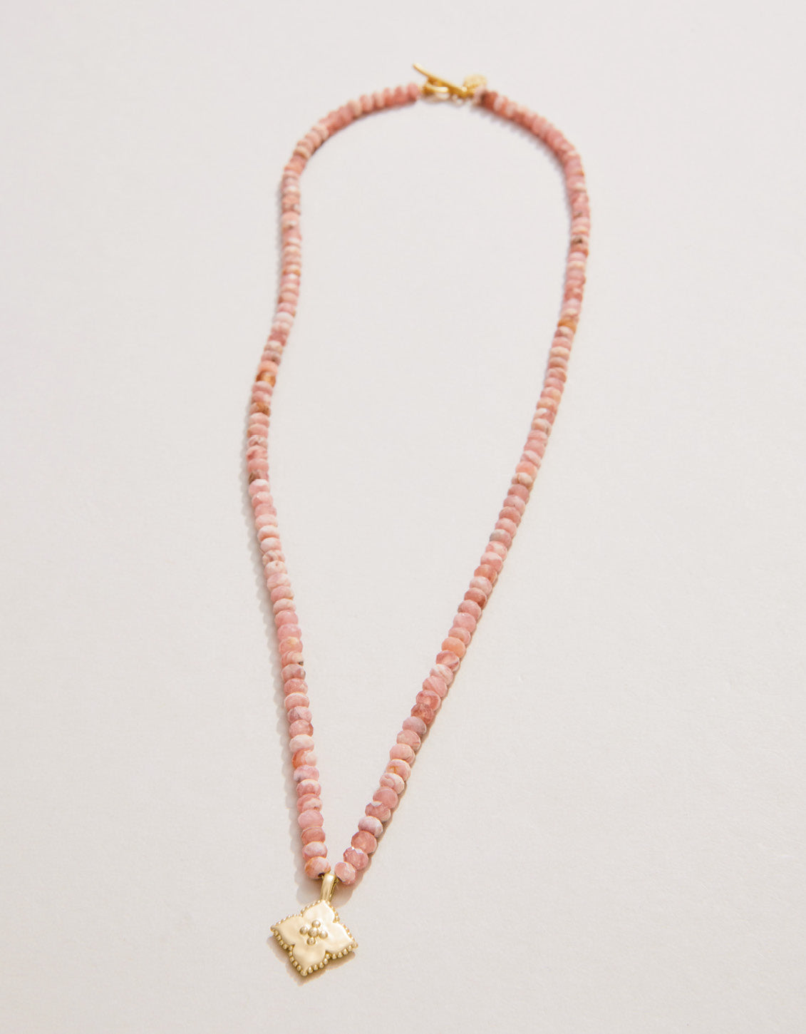 Richmond Hill Beaded Necklace 17.5" Pink