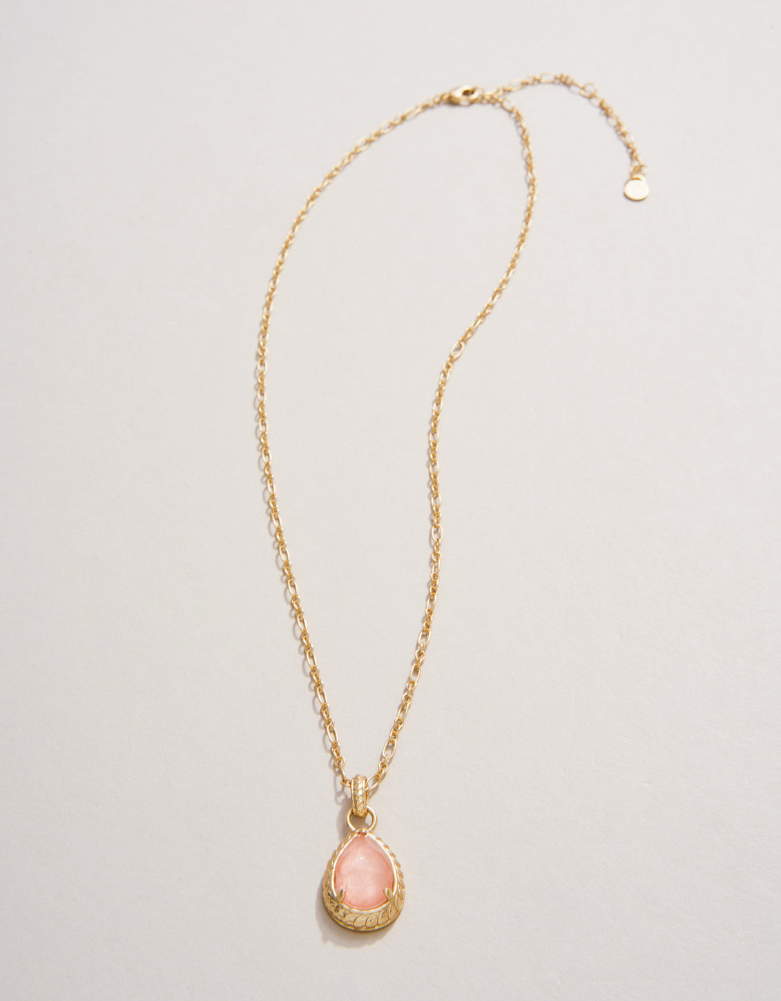 Karina Teardrop Necklace 18" Peach
