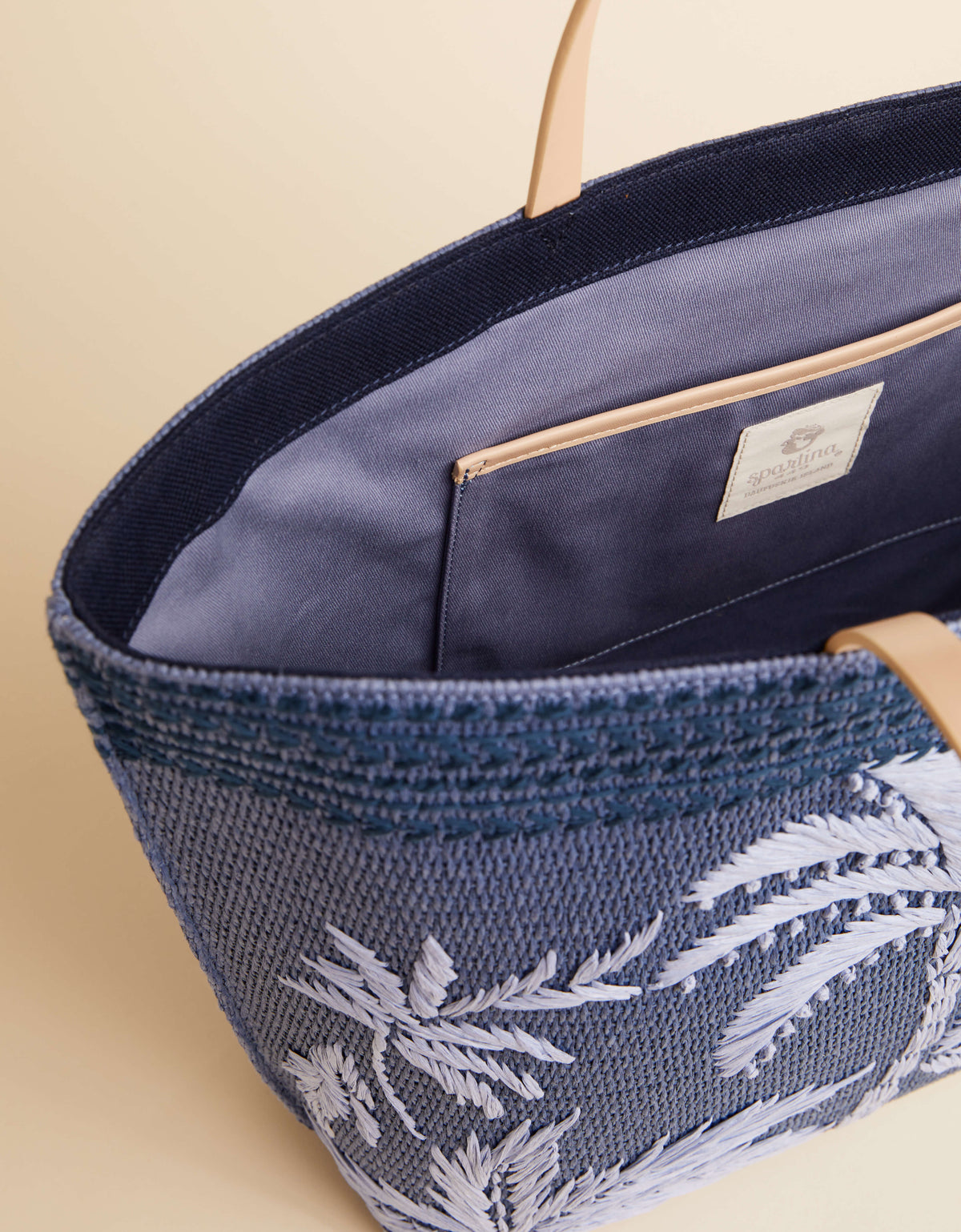 Beach Tote Ogeechee Blue Palm