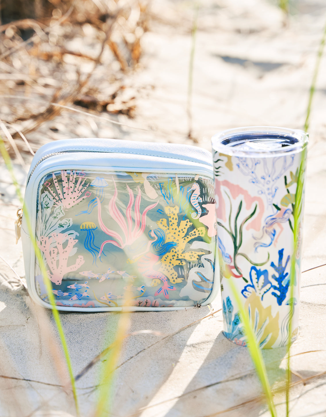 Stainless Steel Drink Tumbler 22 Oz. Mermaid Sea