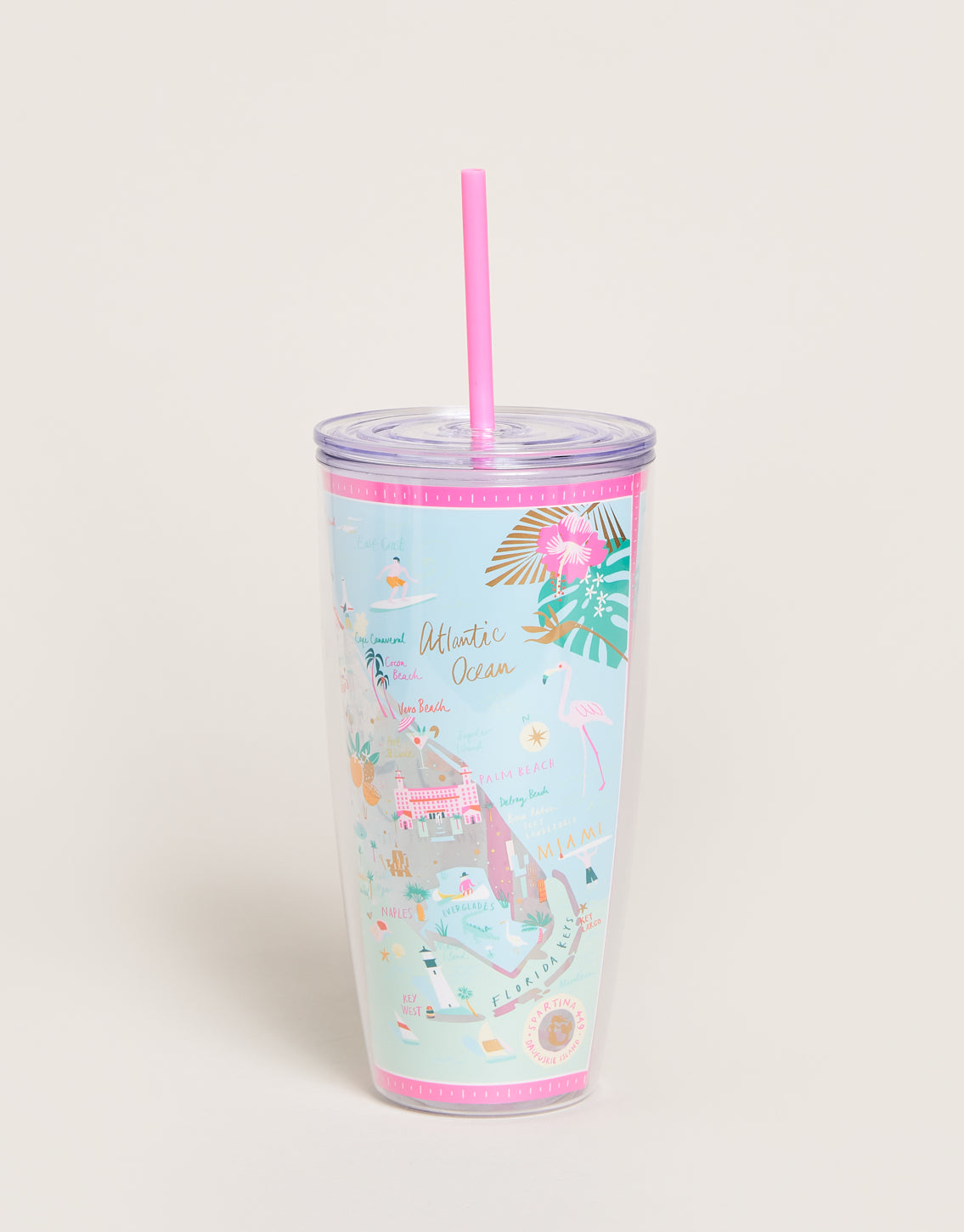 Clear Drink Tumbler 24 Oz. Florida