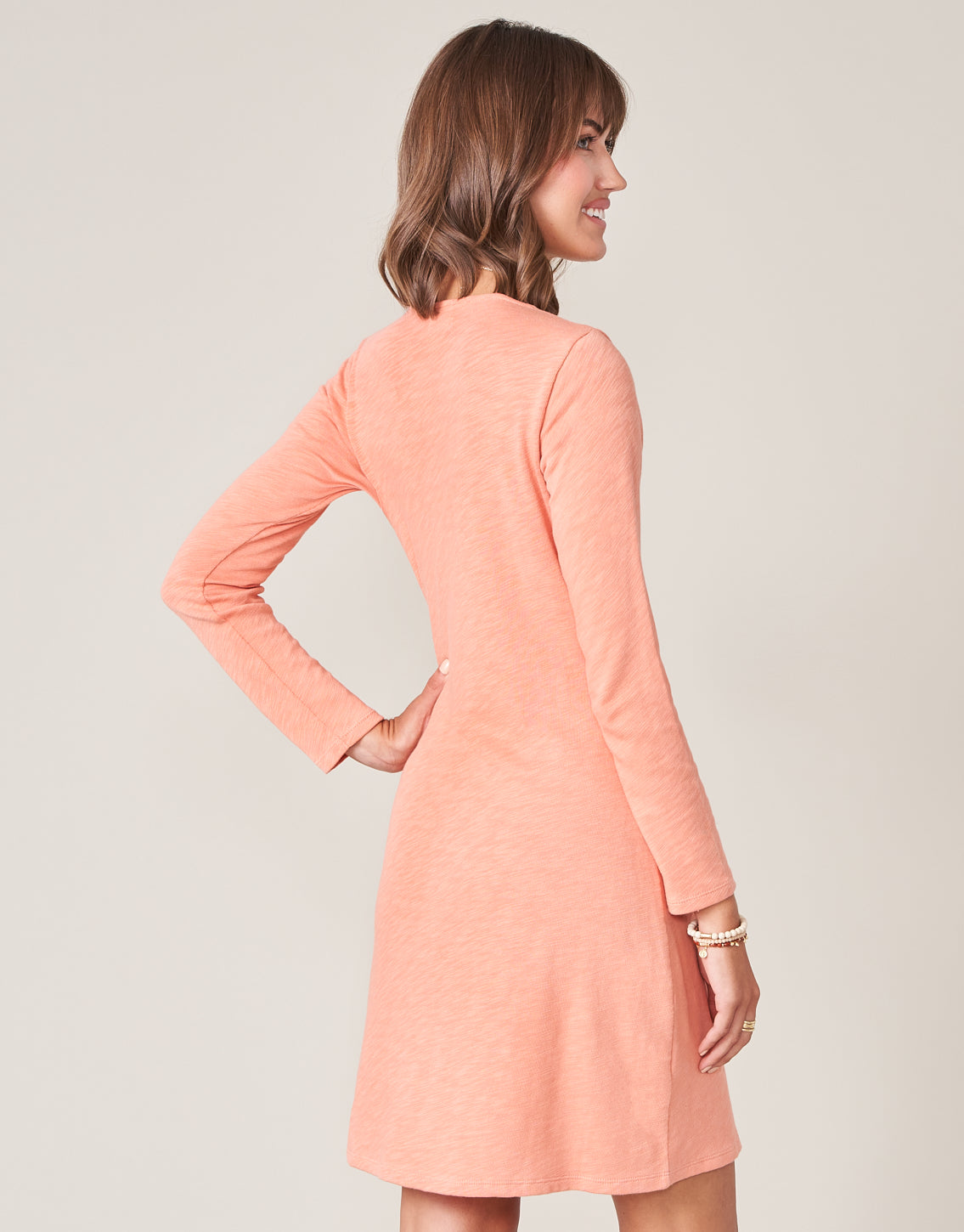 Deanna Wrap Dress Pink Clay