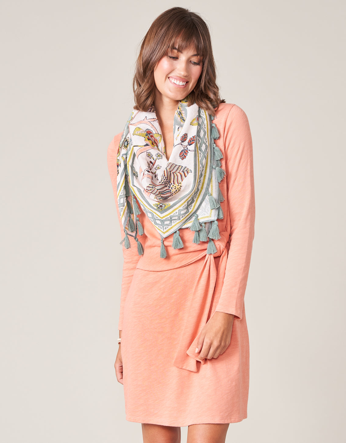 Deanna Wrap Dress Pink Clay