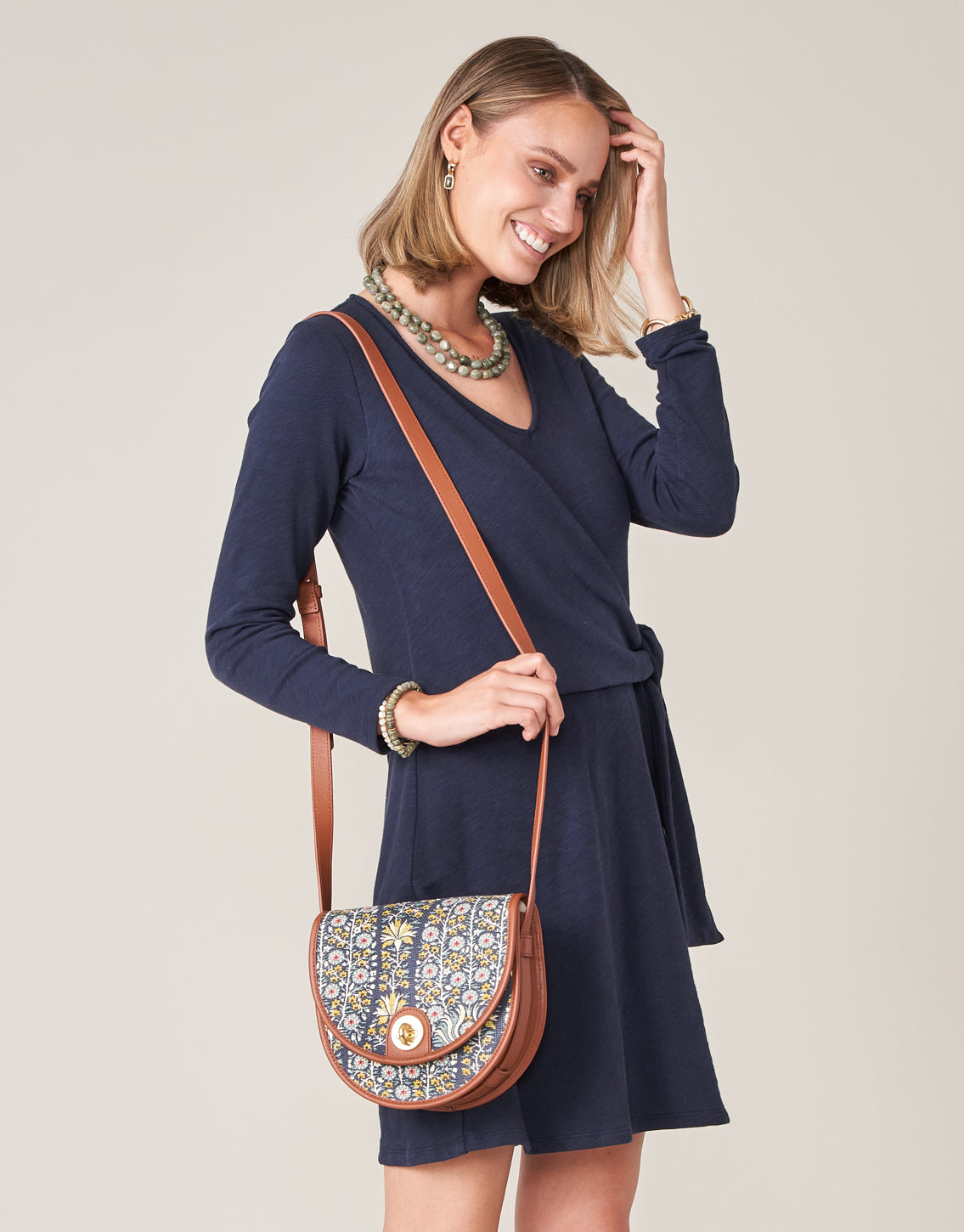 Deanna Wrap Dress Slate Blue