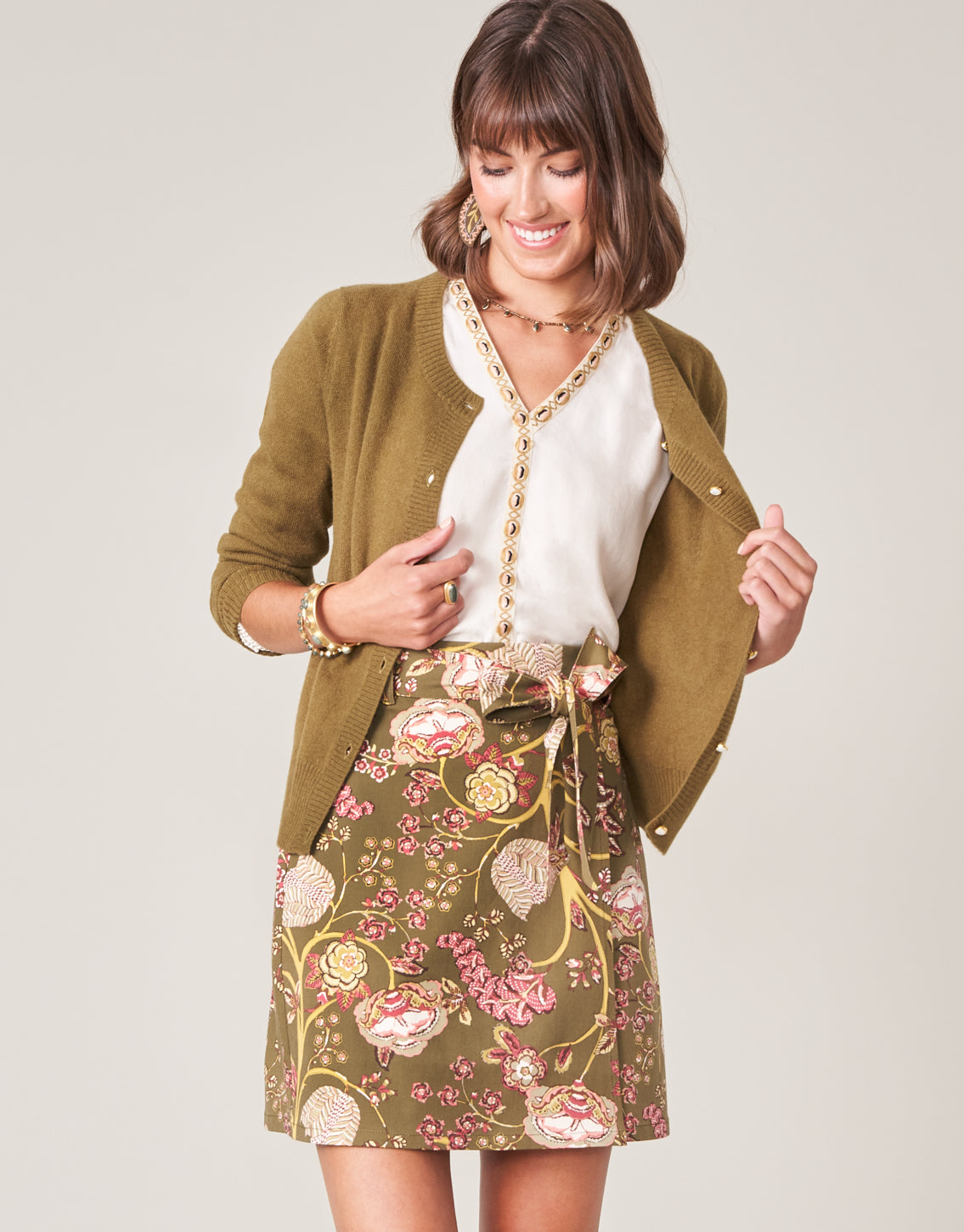 Linden Stretch Skirt Jones Hundred Olive