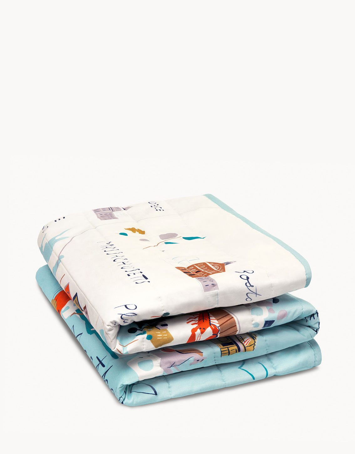 Northeastern Harbors Quilted Throw