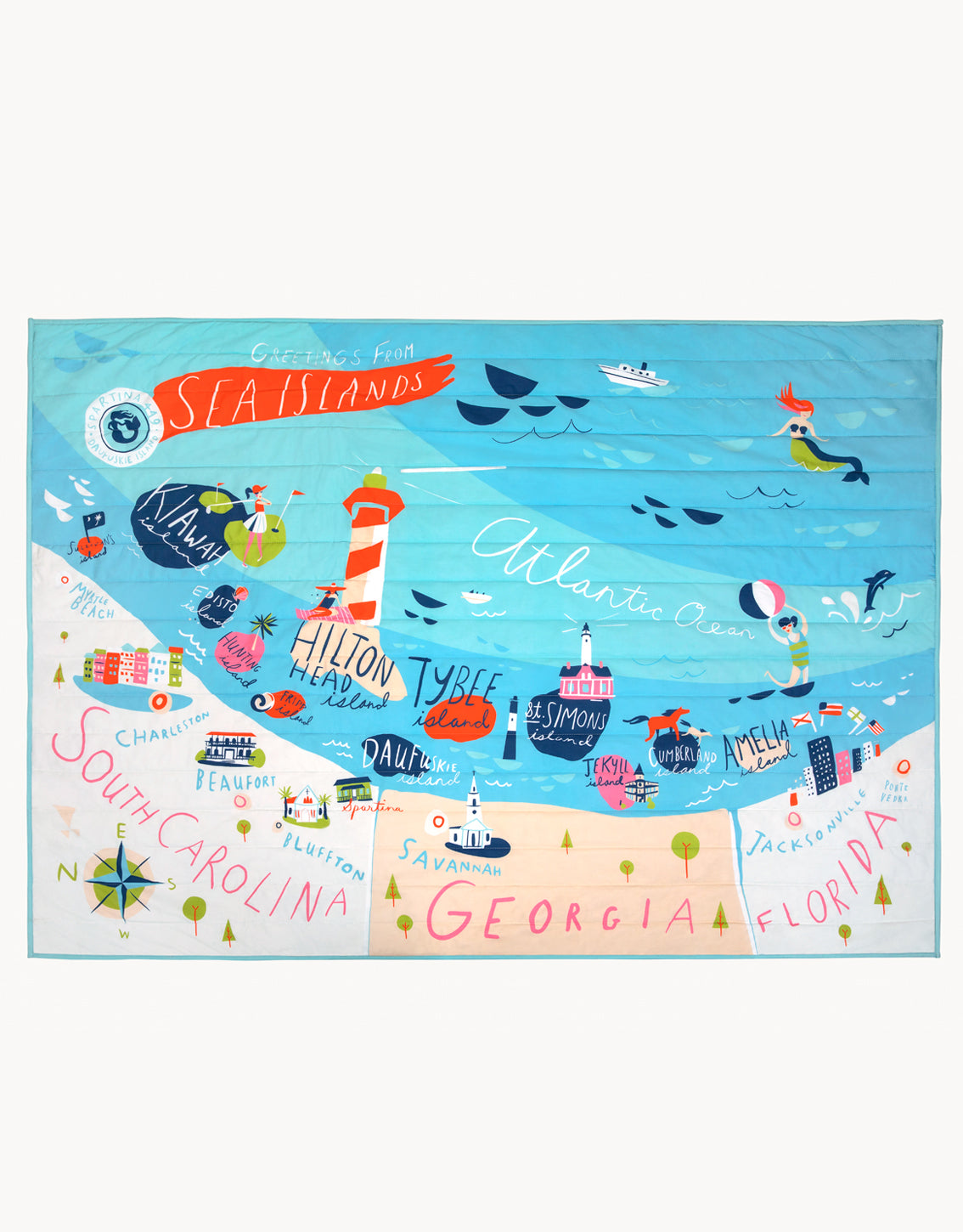 Sea Islands Cotton Quilted Throw