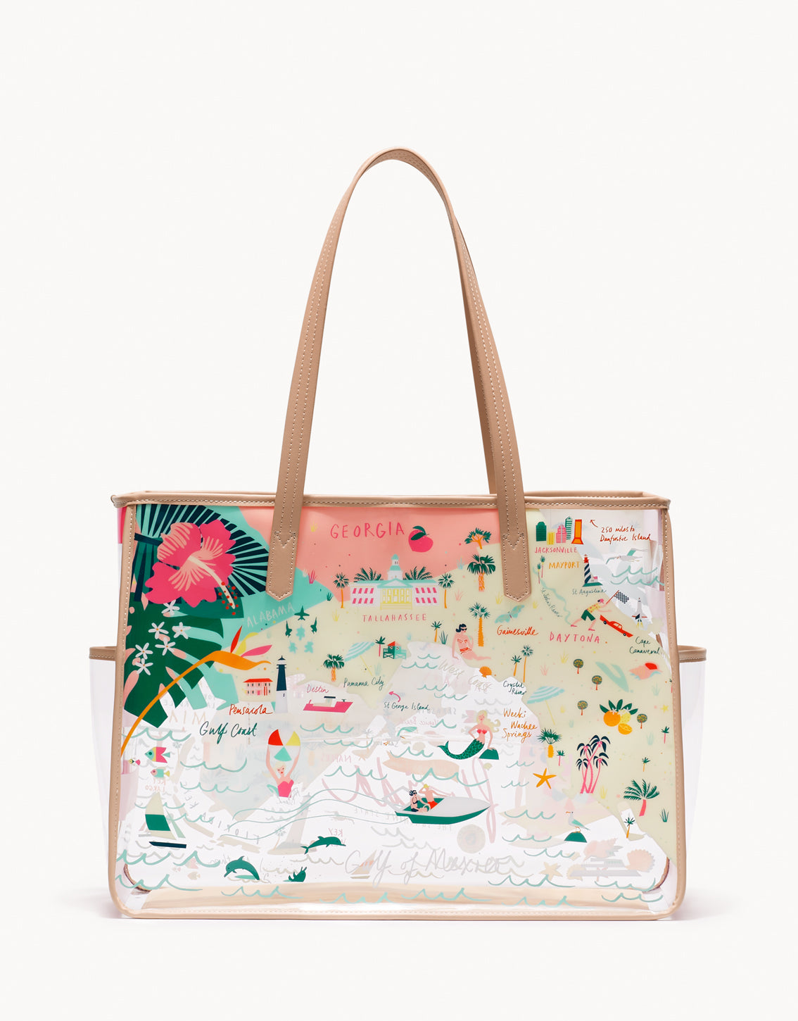 Clear Beach Tote Florida