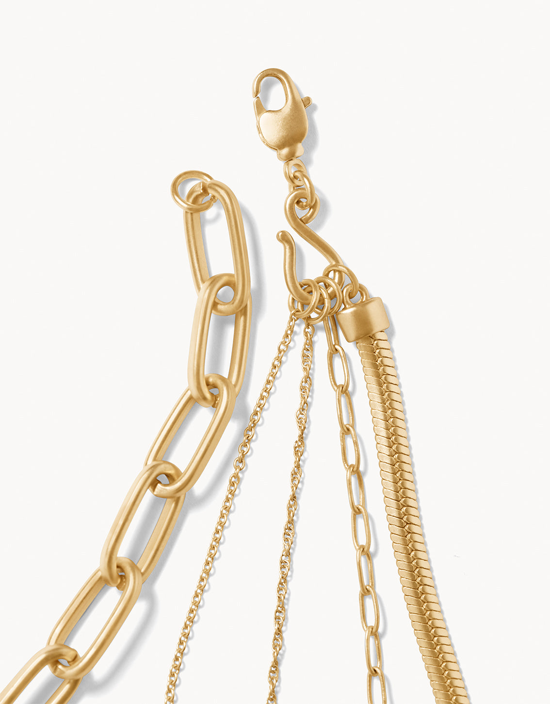 Radiant Window Layering Necklace Gold