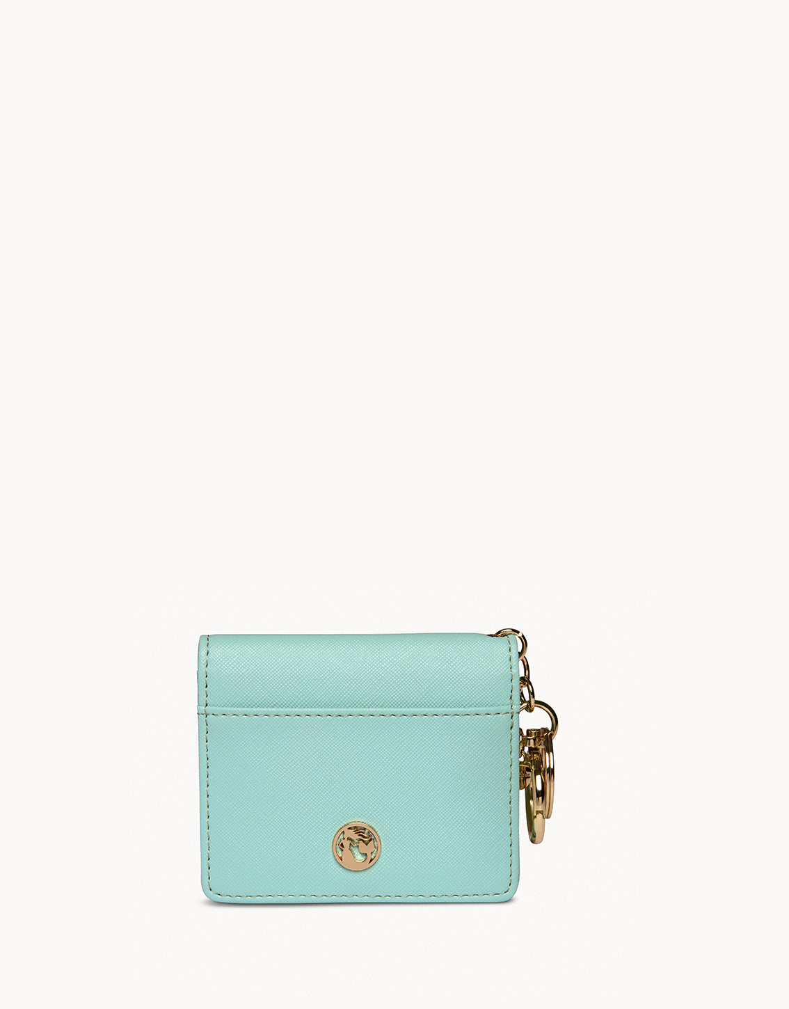 Embroidered Card Keychain Anchor Light Blue