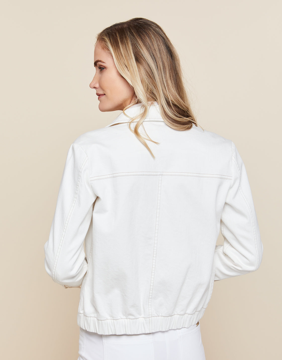 Adler Denim Jacket Pearl White