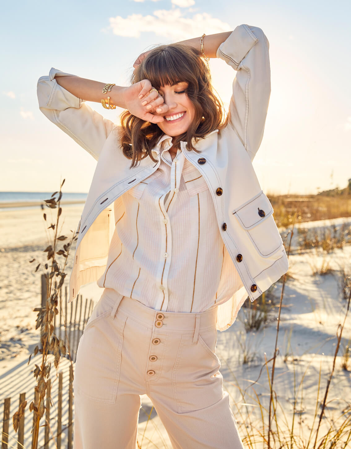 Adler Denim Jacket Pearl White