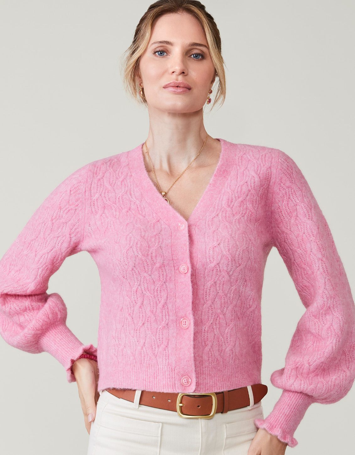 Nadine Cardigan Wild Rose