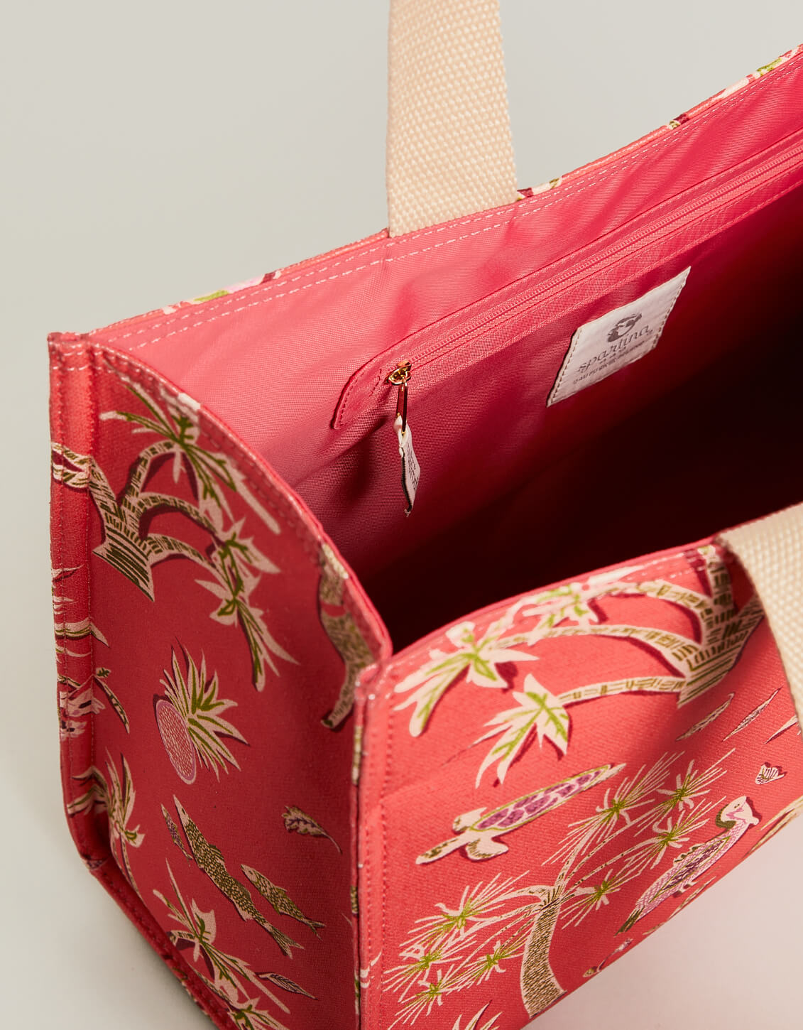Shopper Tote Lowcountry Fauna Red