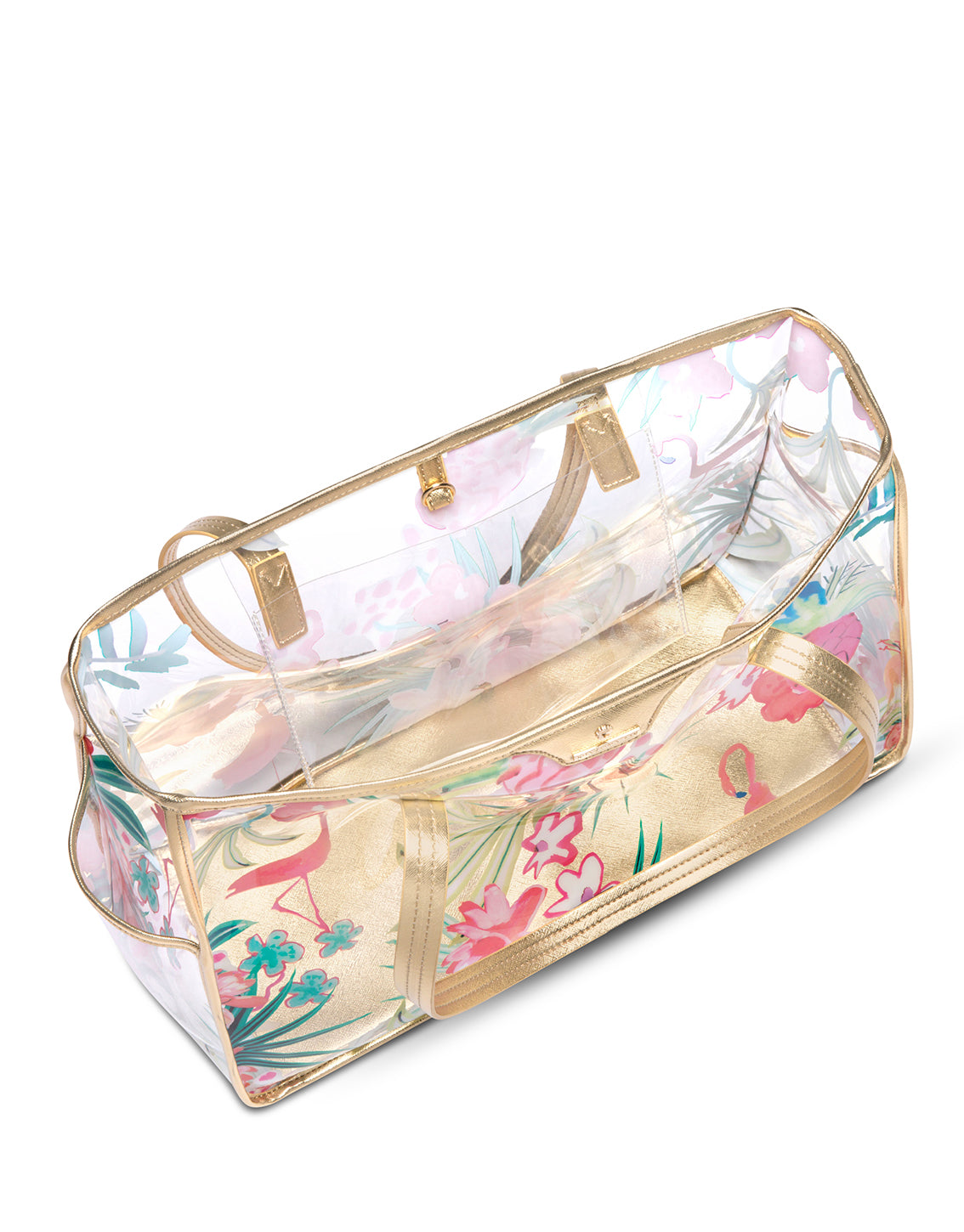 Flamingo Floral Retreat Beach Tote