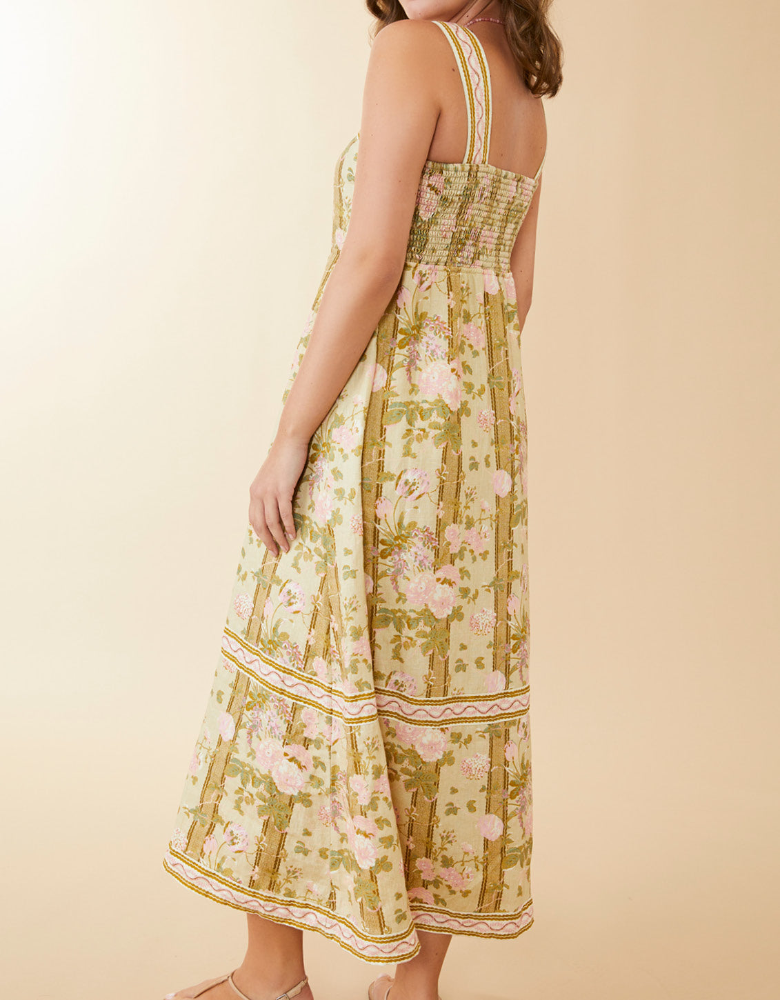 Cleona Midi Dress Calm Waters Bouquet
