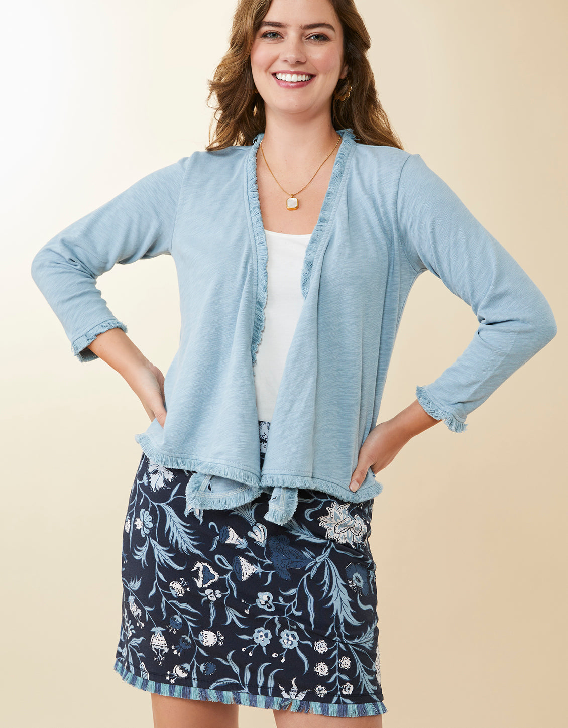 Clara Convertible Cardigan Ashley Blue