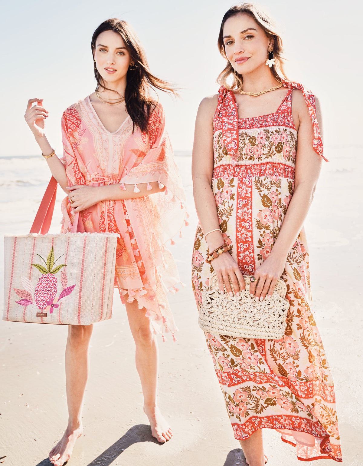 Saylor Midi Dress Callawassie Hibiscus Stripe