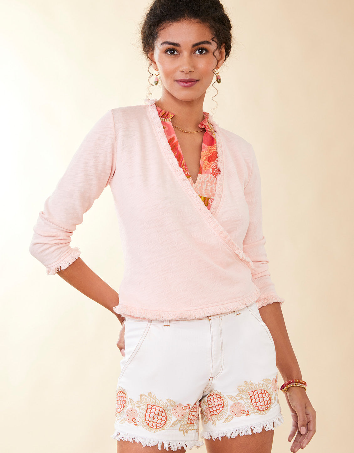Clara Convertible Cardigan Strawberry Cream