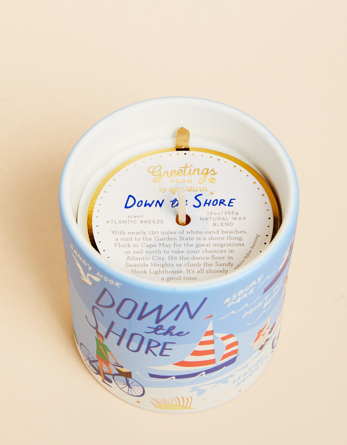 Greetings From Candle 12oz. Down The Shore/Atlantic Breeze