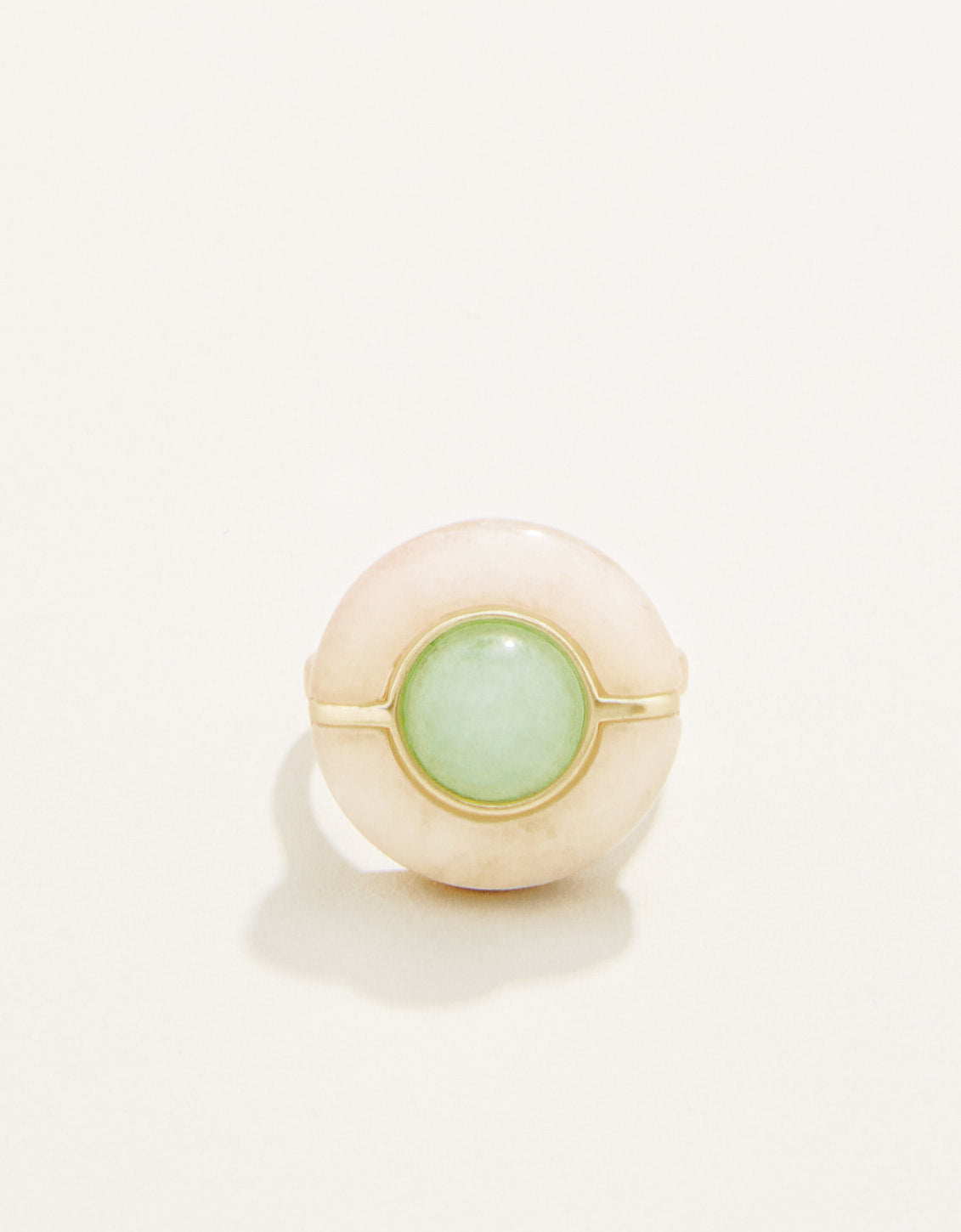 Centered Stone Ring White/Jade