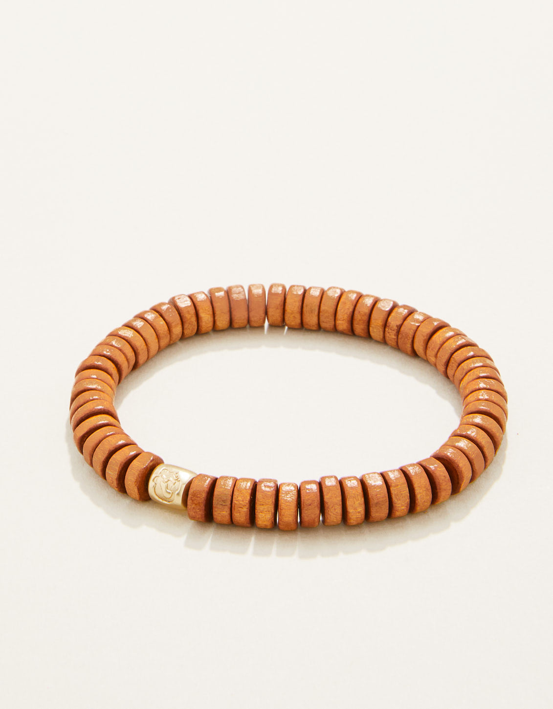 Wood Stretch Bracelet 8mm Brown